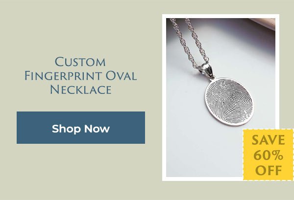 Oval Fingerprint Necklace