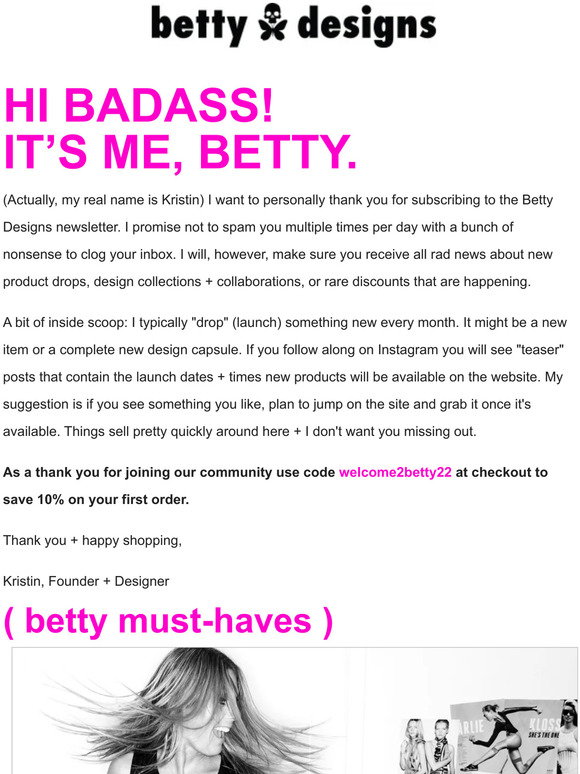 betty designs womens Do Epic Shit 4.0 Bikini Top