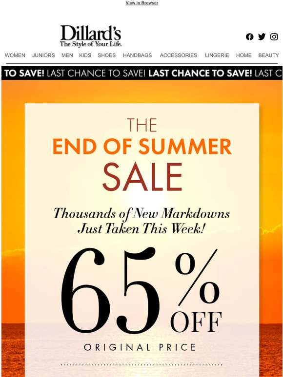 Dillards Destination 65 Off Thousands of New Markdowns Just Taken