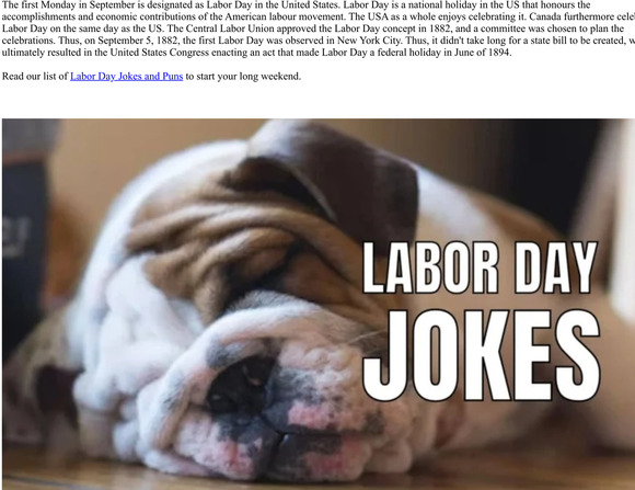 Labor Day Jokes and Puns