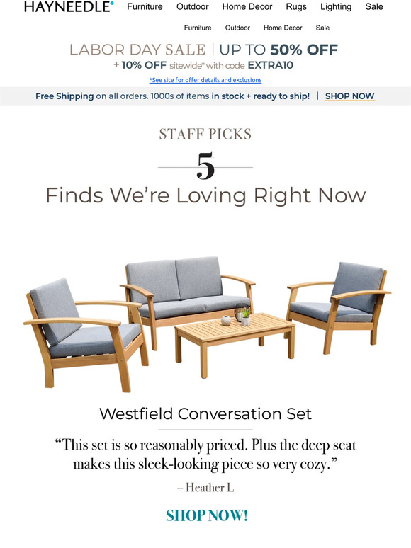 Hayneedle Check out these staff favorites Milled