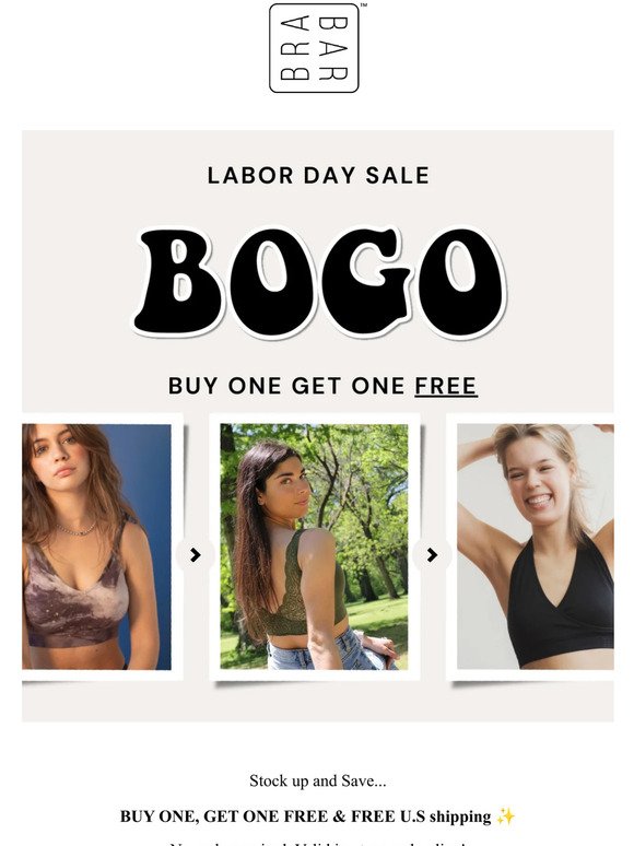 BUY ONE, GET ONE FREE ⚡️ Labor Day Sale!