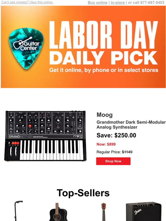 Guitar Center Your Daily Pick got a special Labor Day revamp Milled