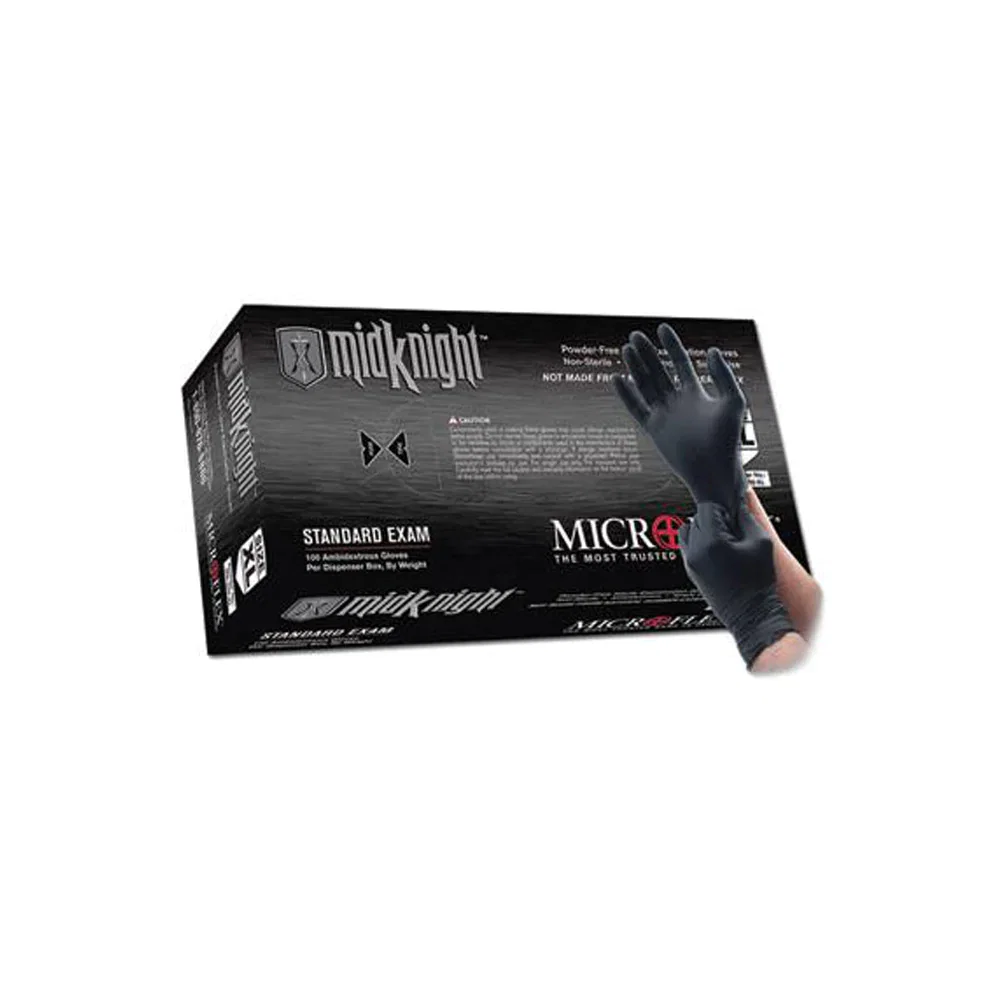 Microflex - Black MidKnight Nitrile Gloves - Box
