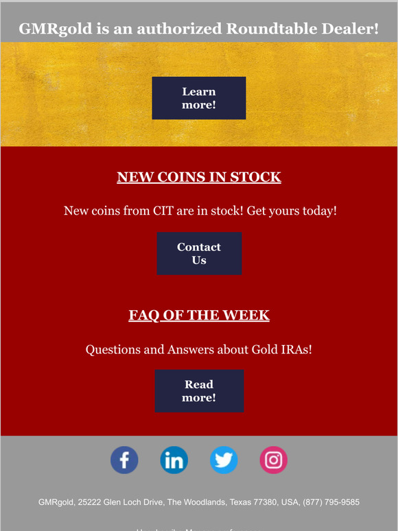 GMRgold Is an Authorized Roundtable Dealer!