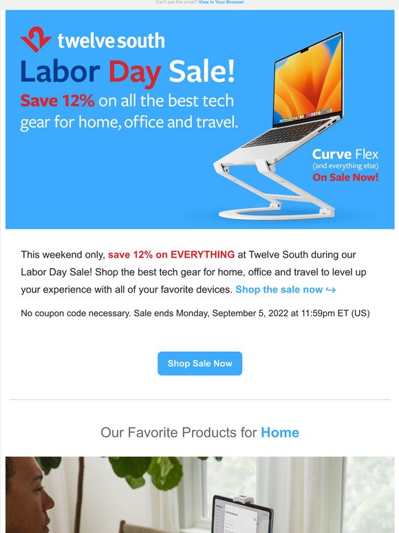📣 It's on! Shop the Twelve South Labor Day Sale for site wide savings!