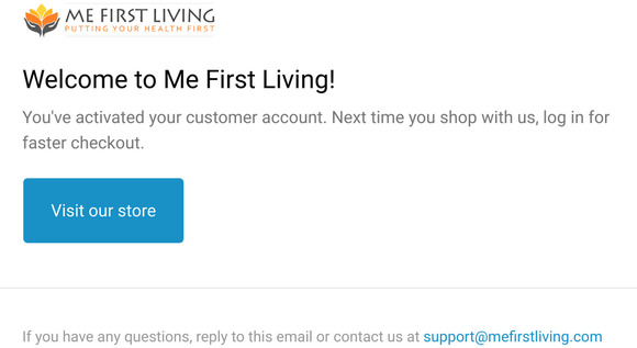 Customer account confirmation