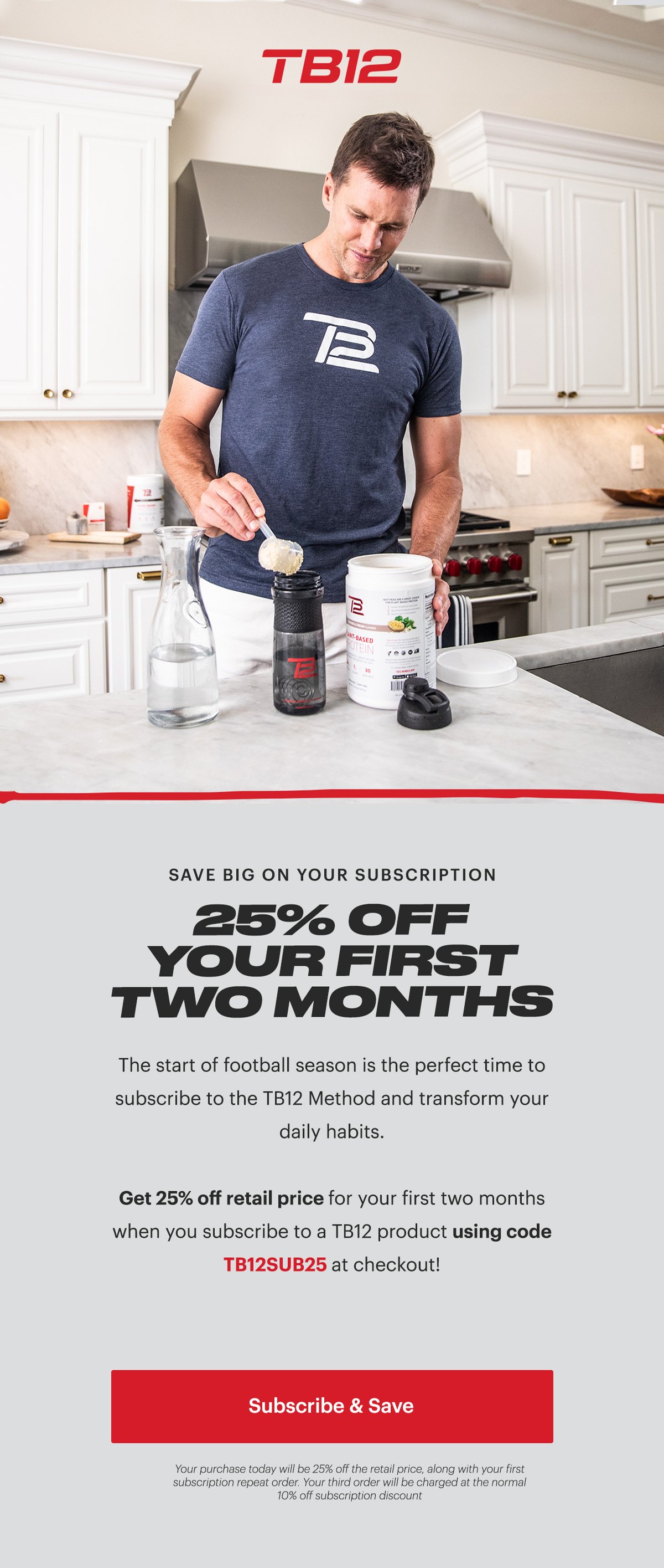 Subscribe to TB12 Nutrition