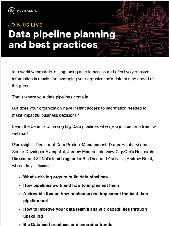 [Live webinar] Data pipeline planning and best practices - September 14, 2022 @ 12pm MT
