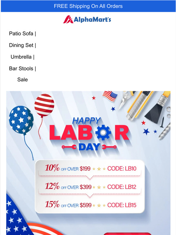 15% OFF🥳 Labor Day Starts Now!