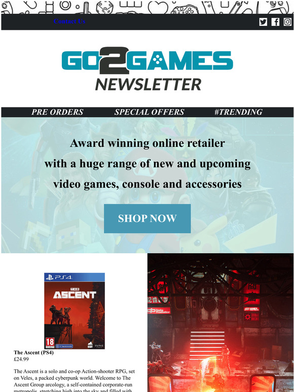 Hot New Trending Products + The Ascent and Evil West - Go2Games Weekly Newsletter