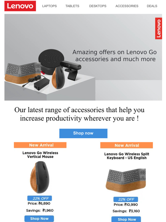 Lenovo Introductory offers on Lenovo Go accessories ! Grab them now