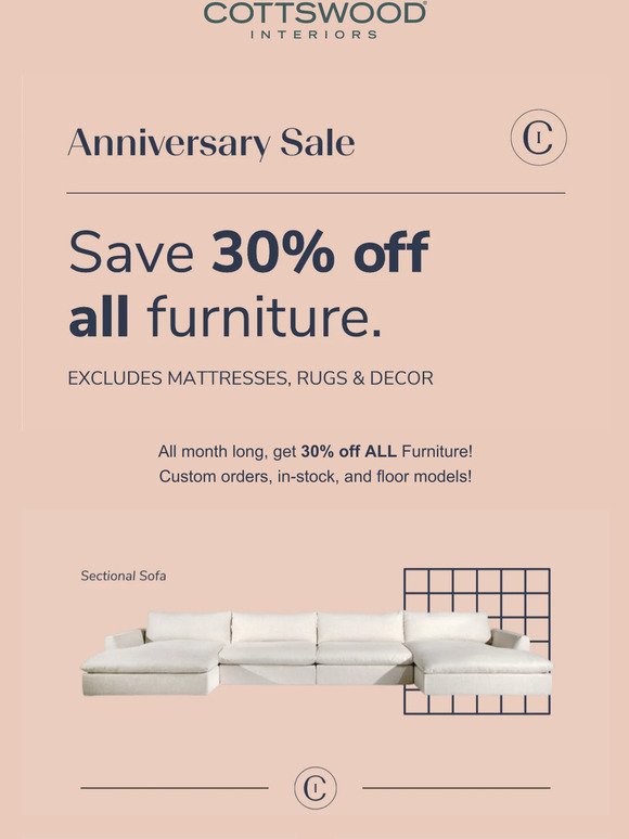 This Month We Celebrate 35 Years! Get 30% off ALL Furniture!