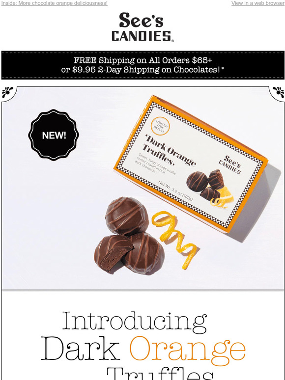 See's Candies, Inc. Revealed Our NEW Truffle Flavor 🍊 🍫 Milled