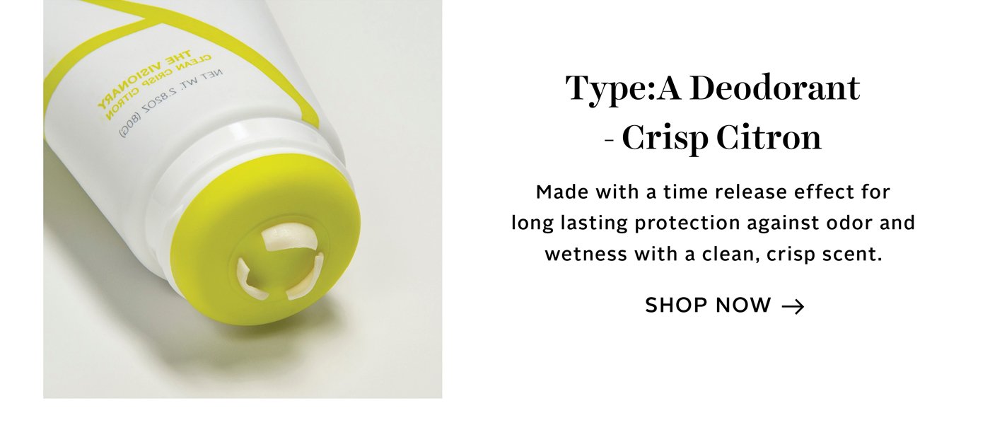 Type:A Deodorant - Crisp Citron