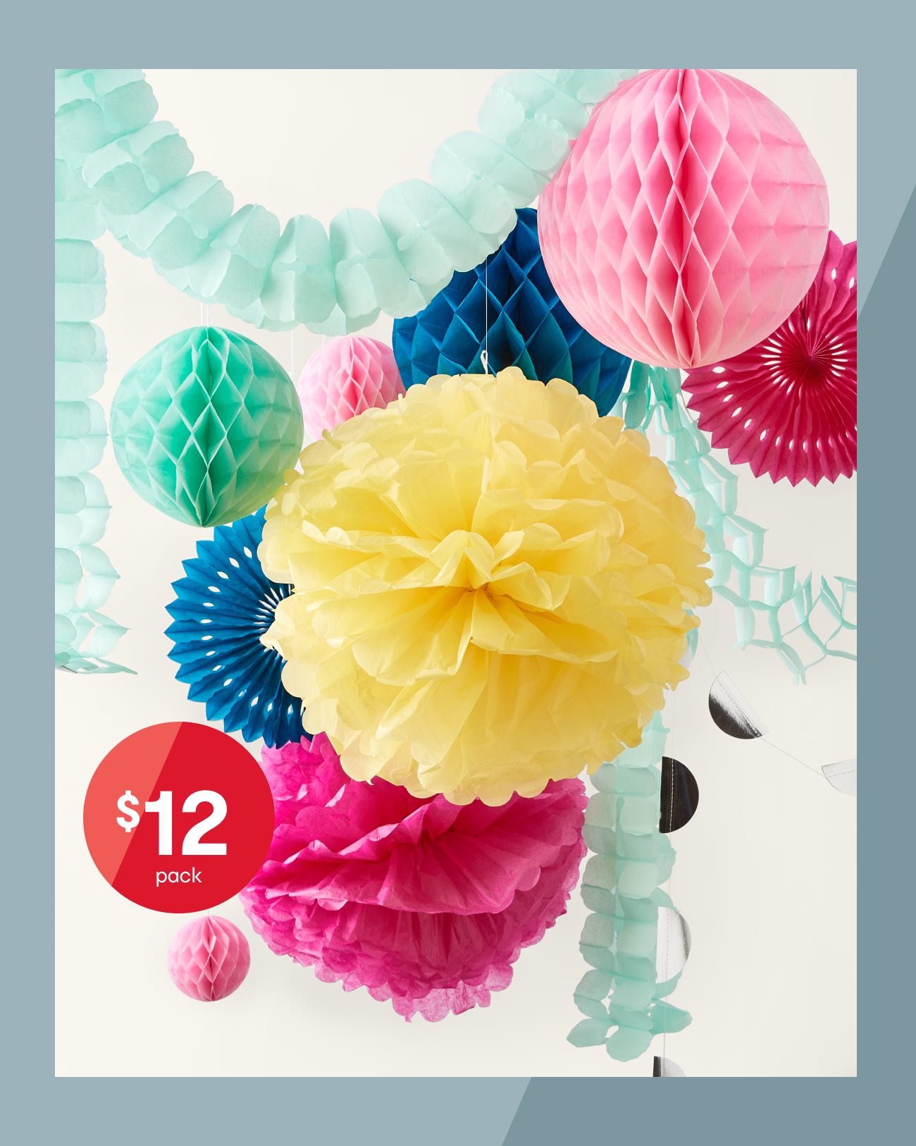 12 piece rainbow decoration $12pk
