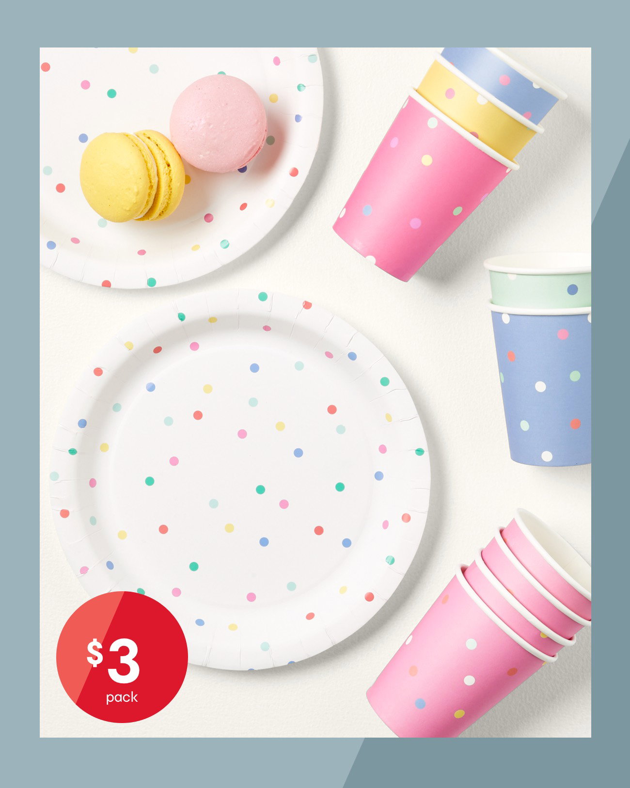 16 pack bright plates or 24 pack bright cups $3pk.