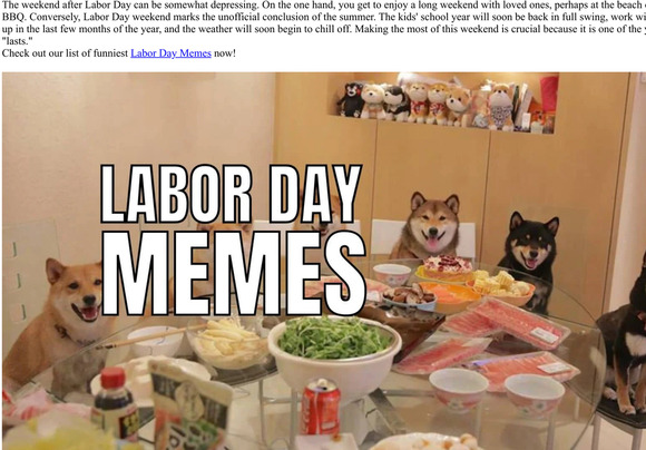 Labor Day Memes and Wishes