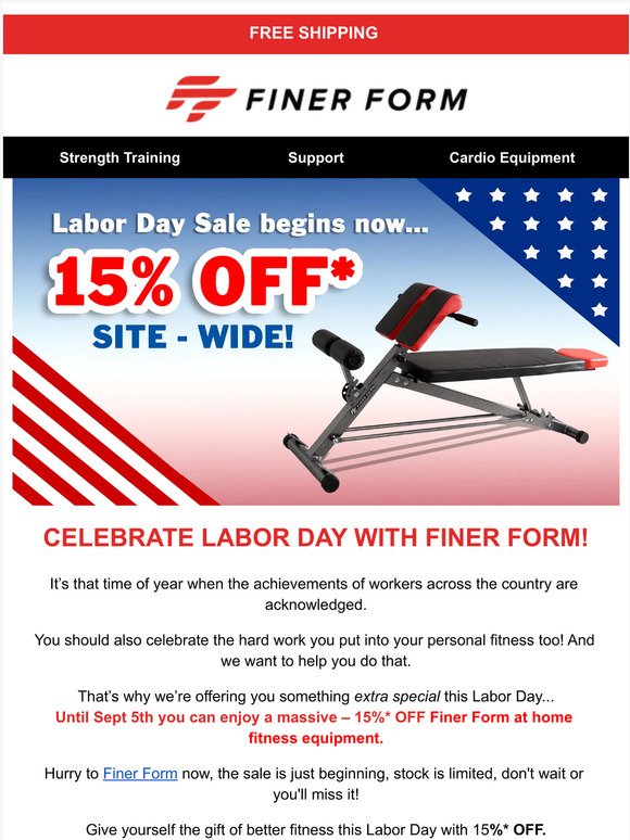 Our 15% Off Labor Day Sale is Live!