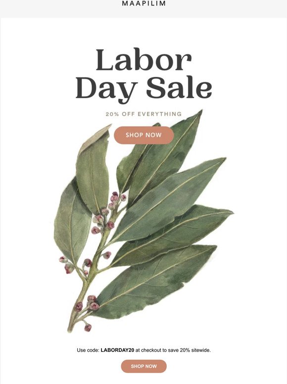 Labor Day Sale Starts Now ✨