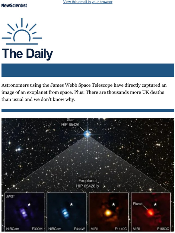 New Scientist First picture from James b Space Telescope revealed Milled
