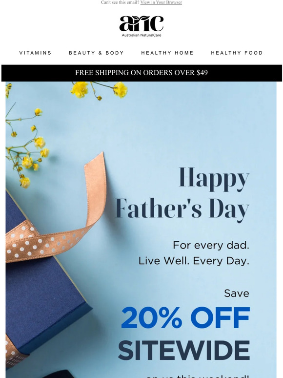 Celebrate Dad with 20% OFF SITEWIDE!
