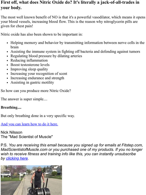 fitstep How to boost your Nitric Oxide levels WITHOUT supplements