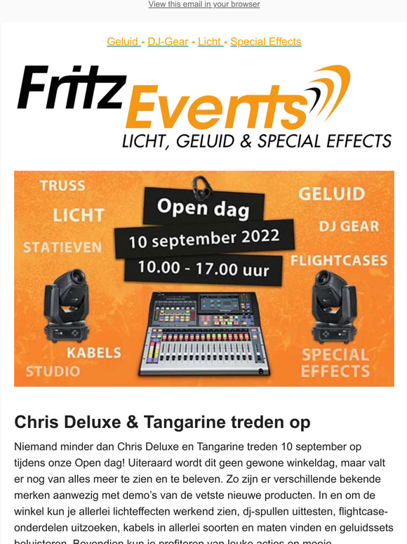 Chis Deluxe, Tangarine, e.a. op Open dag 🔥