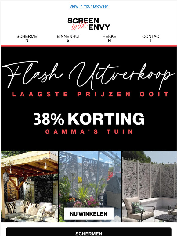Alleen dit weekend: 38% korting op Tuin!