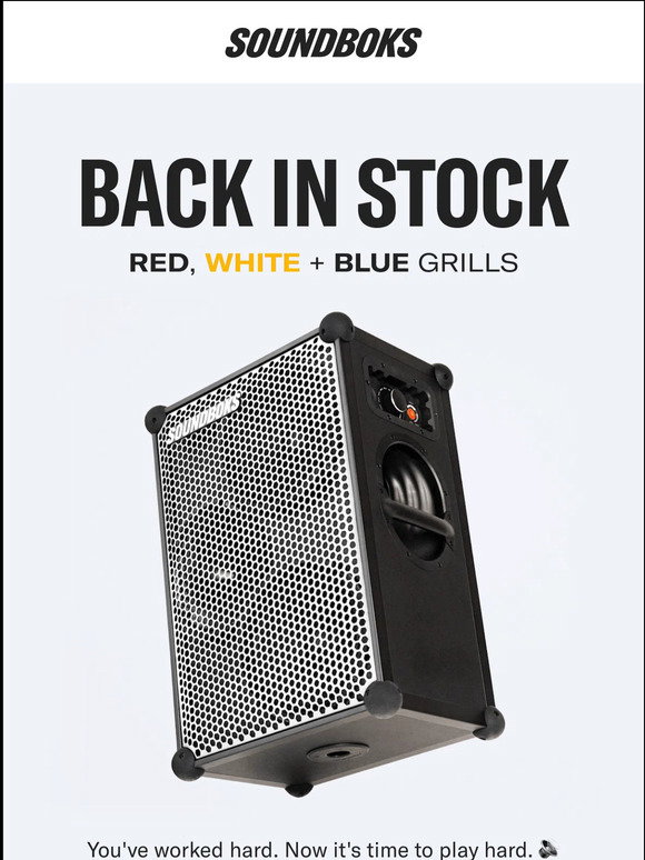 Sound Box Red SOUNDBOKS: 🎉 Back in Stock: Red, White + Blue Speakers | Milled