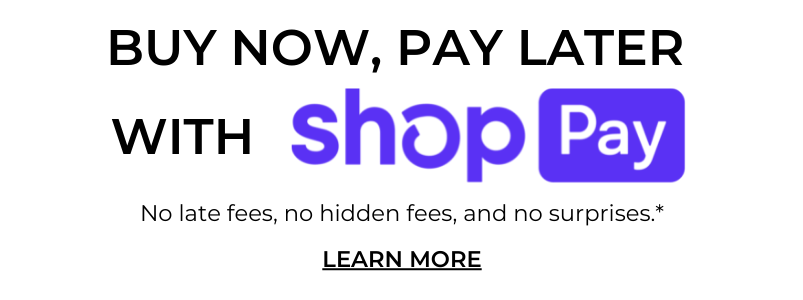enjoy now, pay later with Shop Pay