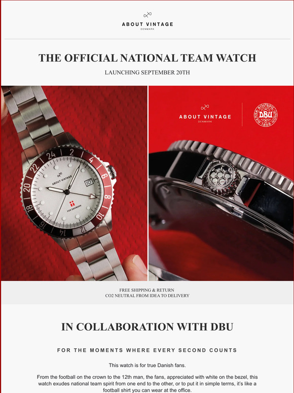 About Vintage: Introducing the official national team watch | Milled