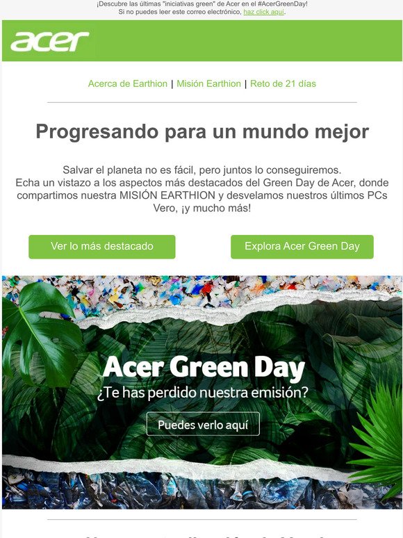 Acer Green Day - Marquemos la diferencia