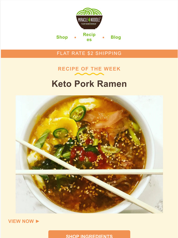 Miracle Noodle Keto Pork Ramen Milled