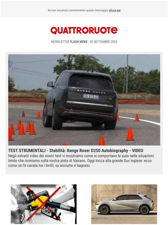 [Centro prove] Stabilità: Range Rover - L'elenco aggiornato delle elettriche guidabili dai neopatentati - Maserati GranTurismo Folgore: i primi dati tecnici