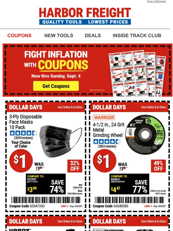 Harbor Freight: We've Got HUGE Coupons and Savings Inside | Milled