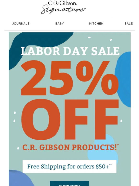Enjoy 25% Off This Labor Day!