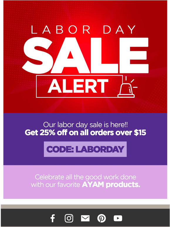 Labor Day SALE Alert
