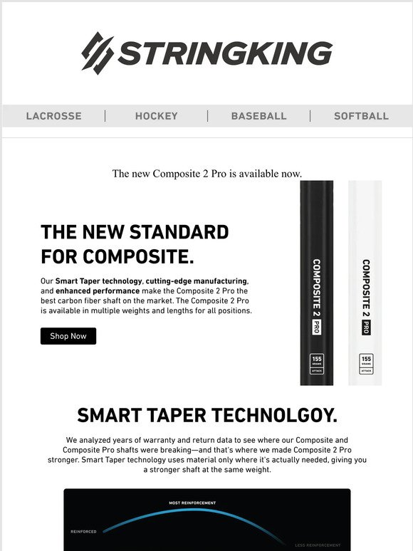 The new standard for composite shafts is available.