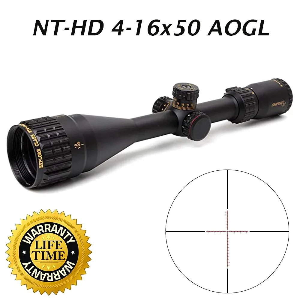 Sniper NT-HD 4-16X50 AOGL Scope with Red, Green Illuminated Reticle