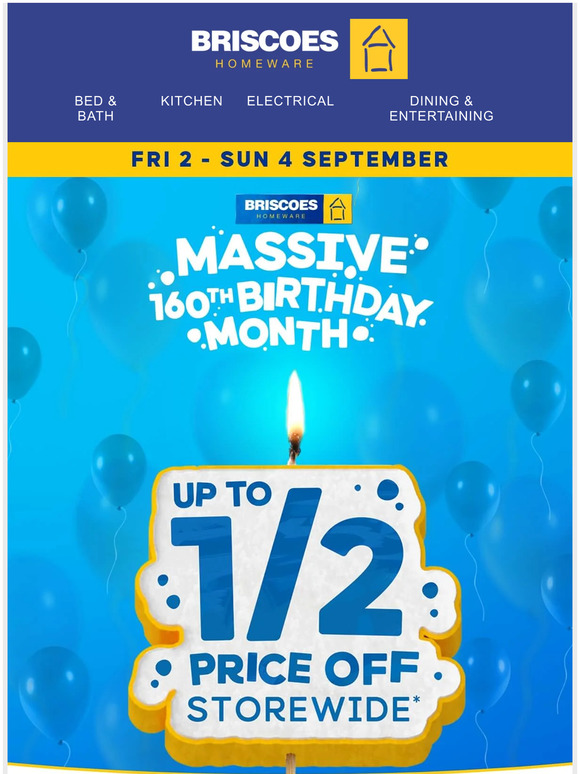 Briscoes Hurry! Sale ends TONIGHT Milled