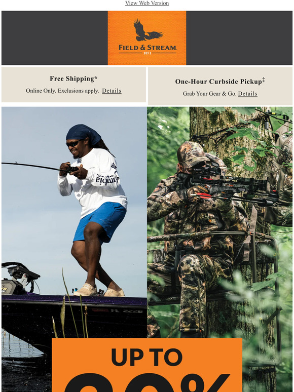 Up to 30% off select hunting, fishing & outdoor gear is YOURS