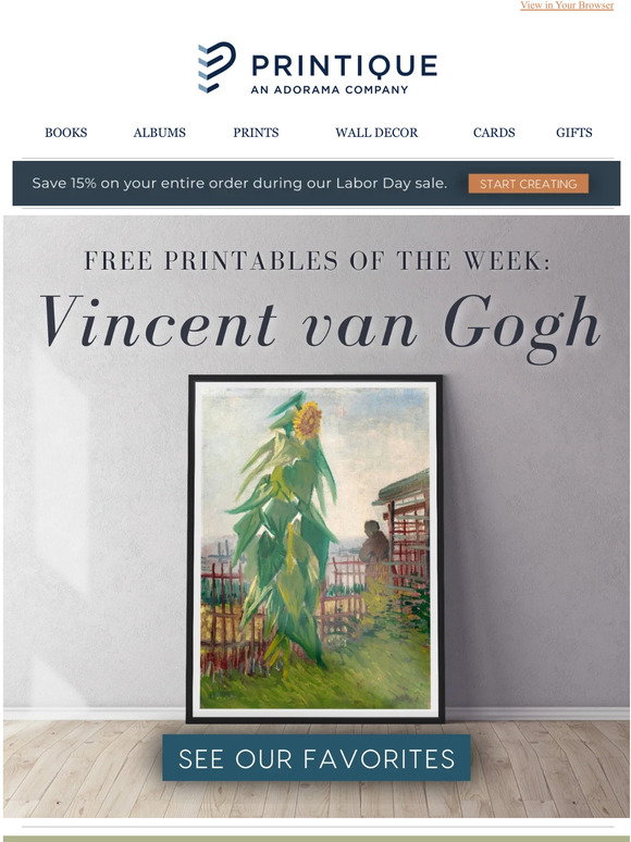 AdoramaPix.com: Free Printables: MORE van Gogh | Milled