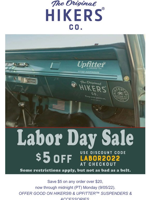 Labor Day Sale - Starts Today! ⚡