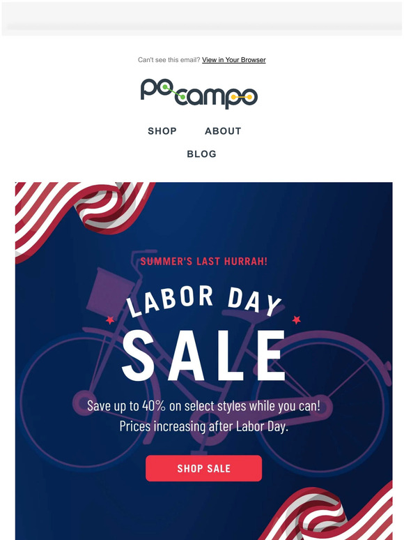 LABOR DAY SALE STARTS NOW.