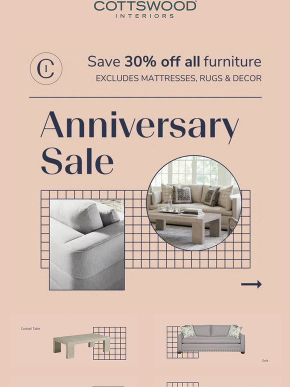 Big Deals for a Big Weekend! 30% off ALL Furniture!