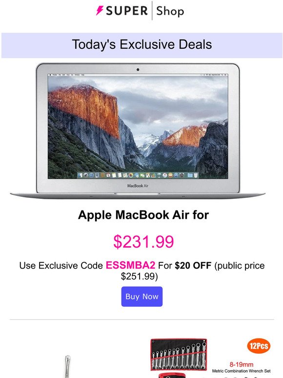 Labour Day Sale Continues! $231.99 Apple MacBook Air, going fast!
