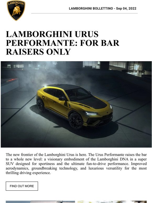 Lamborghini Urus Performante: for bar raisers only
