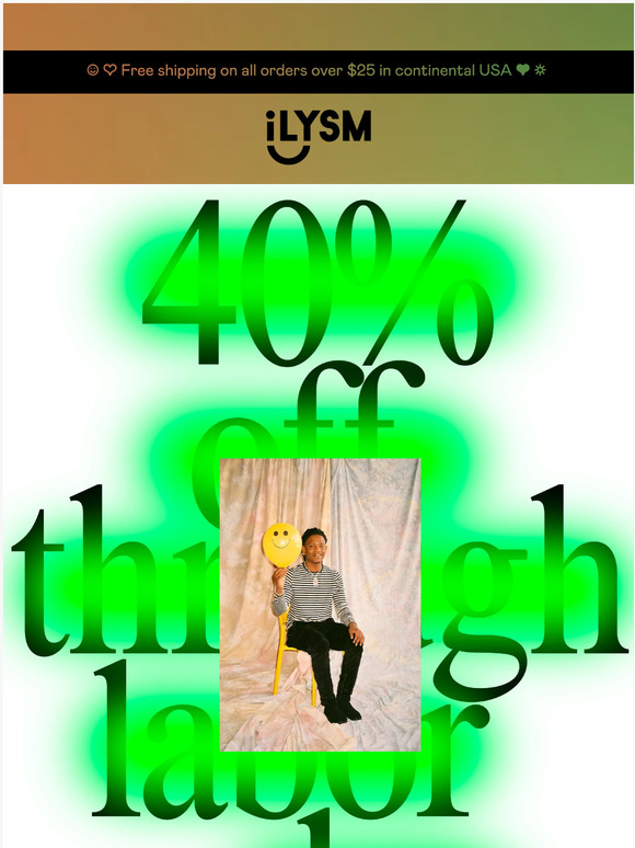 40% OFF THRU MONDAY ONLY