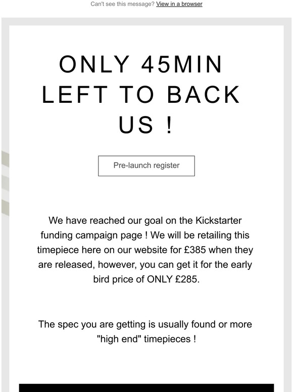 Only 45min left !